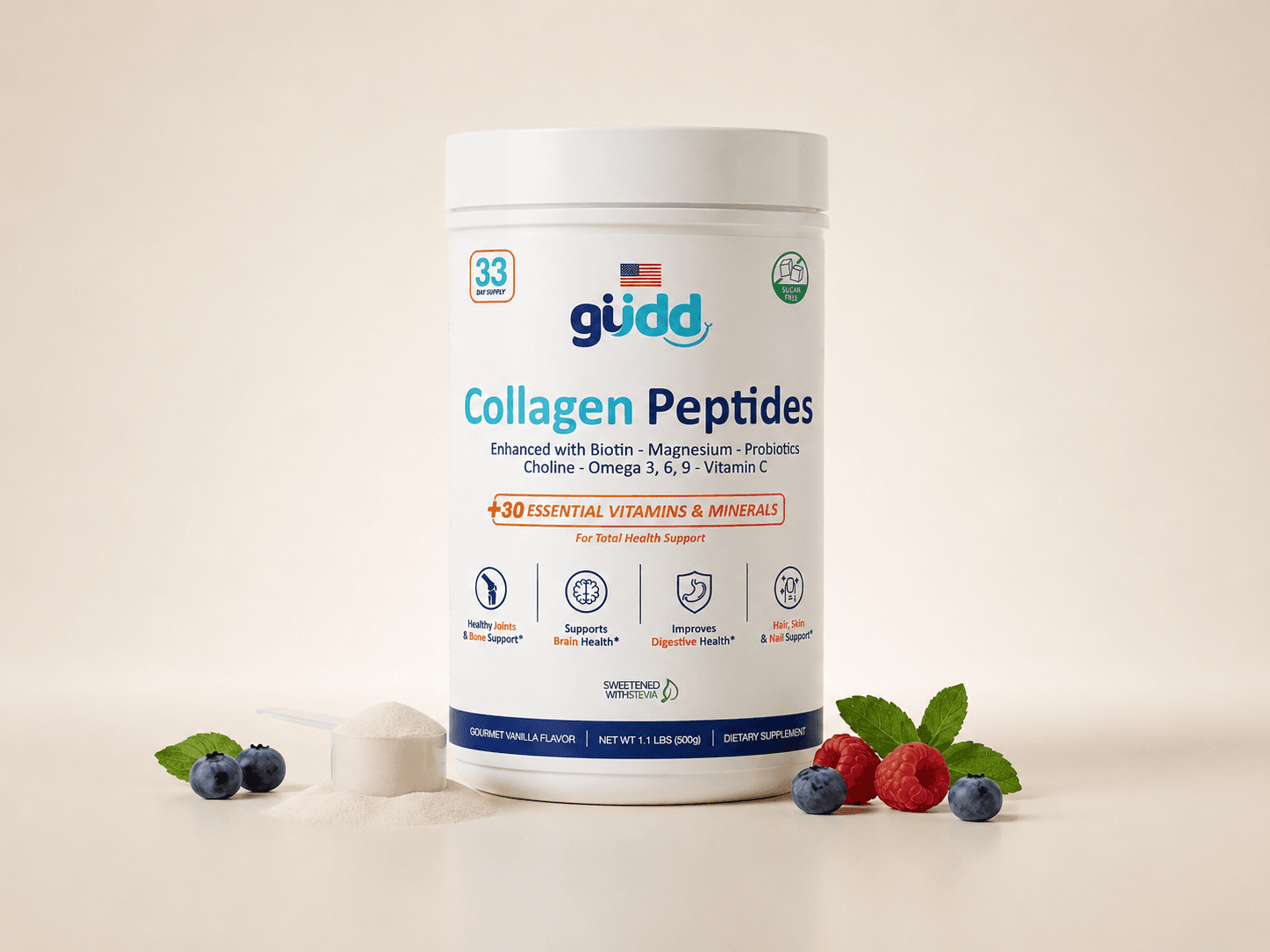 Collagen Peptides gudd 500 g (33 porciones)